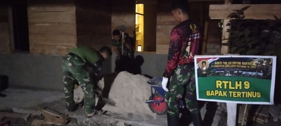 Waktu Menipis, Personil Satgas Karya Bakti Lembur Ngejar Target Rehab RTLH