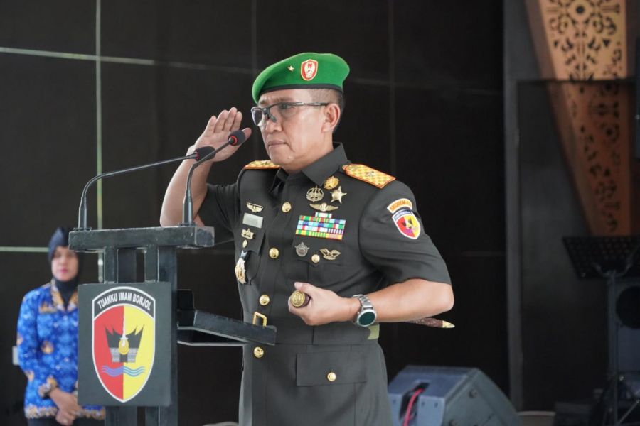 Wujud Regenerasi dan Penguatan Organisasi, Danrem 032/Wbr Pimpin Sertijab Pejabat Utama 