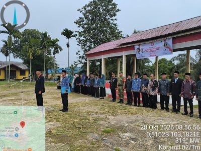 Camat Enok Pimpin Upacara Harlah Sumpah Pemuda ke-98, Ajak Pemuda Bersatu Bangun Negeri