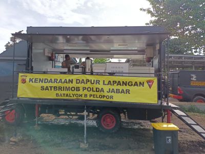 Food Truck Brimob Polri Sediakan 18.000 Paket Makanan bagi Pengungsi Gempa Cianjur