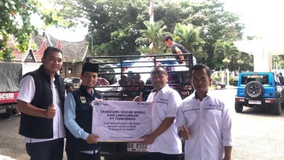 Jamkrindo Salurkan Bantuan Tanggap Darurat Bencana Banjir Lahar Dingin di Sumatera Barat